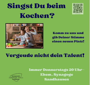 Sängerwerbung Kochen
